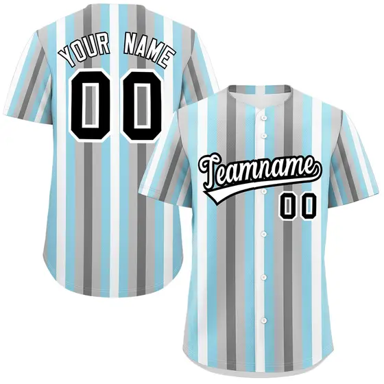 Gray Powder Blue White Demiboy Pride Color Block Baseball Jersey