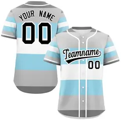 Gray Powder Blue White Demiboy Pride Color Block Baseball Jersey 1