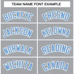 Gray Powder Blue-White Raglan Varsity Full-Snap Letterman Jacket 3