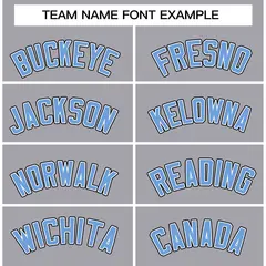 Gray Powder Blue-White Varsity Full-Snap Letterman Jacket 3