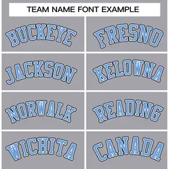 Gray Powder Blue-White Varsity Full-Snap Letterman Jacket 3