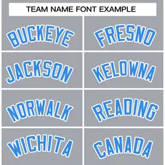 Gray Powder Blue-White Varsity Full-Snap Letterman Jacket 5