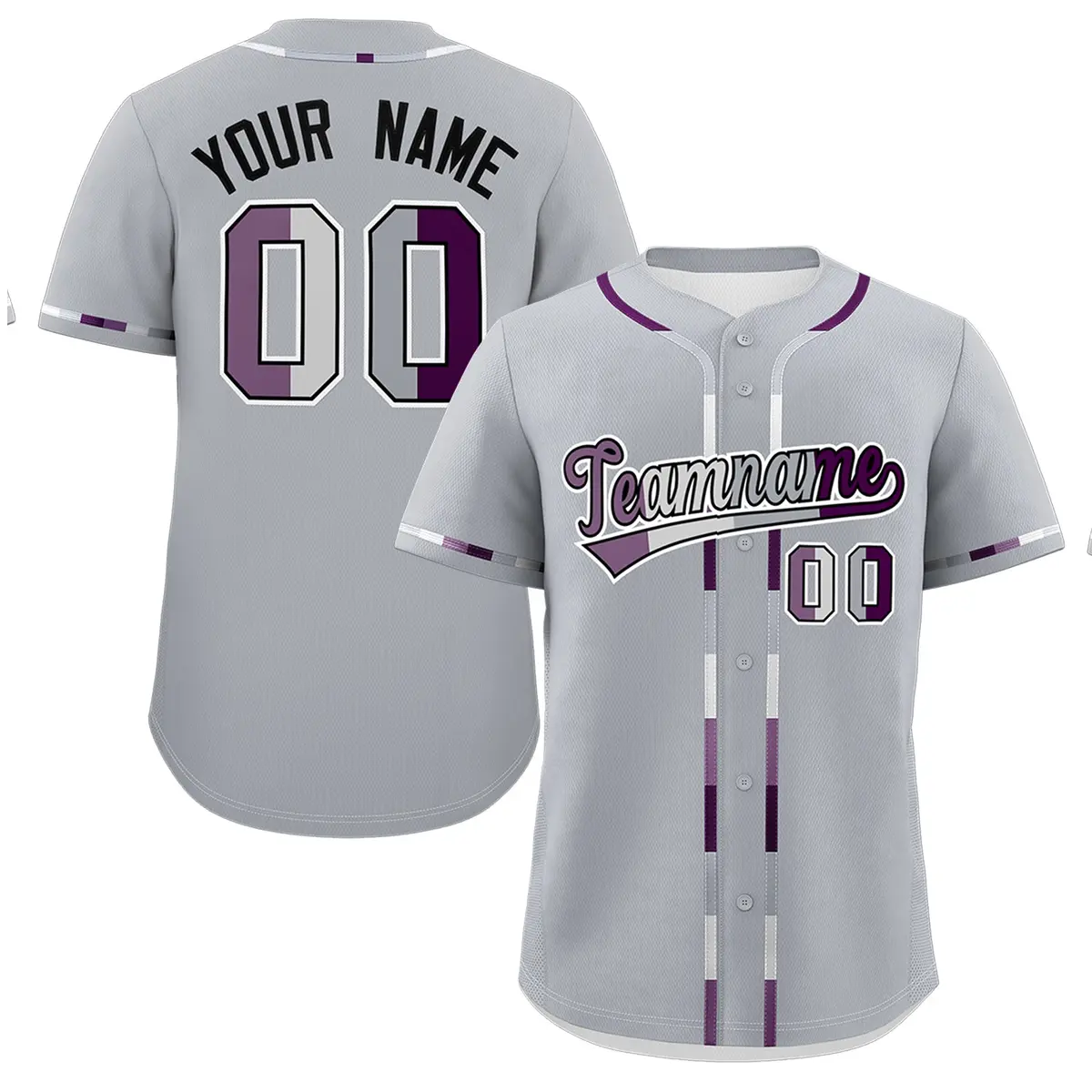 Gray Pride Month Classic Style Genderless Baseball Jersey