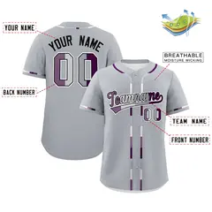 Gray Pride Month Classic Style Genderless Baseball Jersey 2