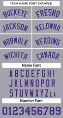 Gray Purple Classic Basketball Jersey 3