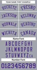 Gray Purple Classic Basketball Jersey 3