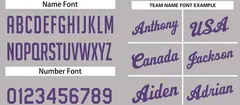 Gray Purple Classic Casual Basketball Jersey 3