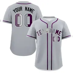 Gray Purple Classic Pride Month Genderless Baseball Jersey