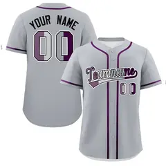 Gray Purple Classic Pride Month Genderless Baseball Jersey 1