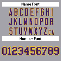 Gray Purple-Gold Classic Varsity Full-Snap Letterman Jacket 4