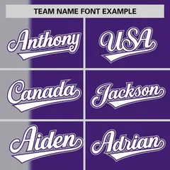 Gray Purple Gradient Stripe Two-Button Softball Jersey 3