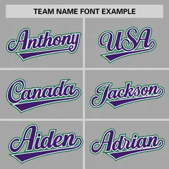 Gray Purple-Kelly Green Raglan Sleeves Baseball Jersey 3