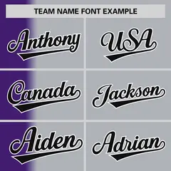 Gray Purple Pinstripe Gradient Baseball Jersey 3