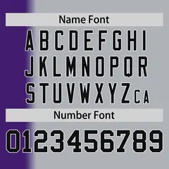Gray Purple Pinstripe Gradient Baseball Jersey 4