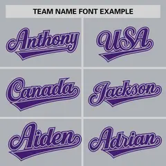 Gray Purple Pinstripe Raglan Sleeves Baseball Jersey 3
