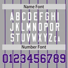 Gray Purple Pinstripe Two-tone Side Baseball Jersey 4