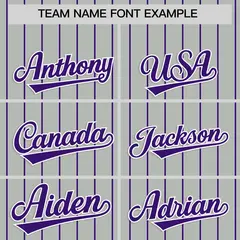 Gray Purple Stripe Raglan Sleeves Fashion Baseball Jersey 3