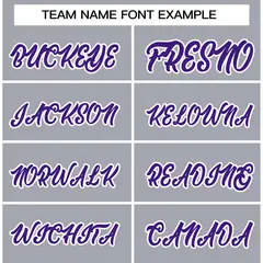 Gray Purple-White Classic Varsity Full-Snap Letterman Jacket 5