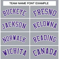 Gray Purple-White Classic Varsity Full-Snap Letterman Jacket 5