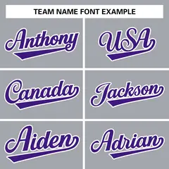 Gray Purple-White Classic Varsity Full-Snap Letterman Jacket 5