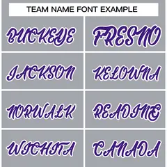 Gray Purple-White Classic Varsity Full-Snap Letterman Jacket 5