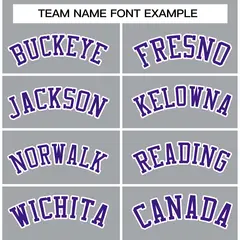 Gray Purple-White Raglan Varsity Full-Snap Letterman Jacket 3