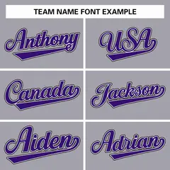 Gray Purple-White Raglan Varsity Full-Snap Letterman Jacket 3
