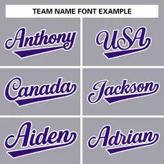 Gray Purple-White Raglan Varsity Full-Snap Letterman Jacket 3