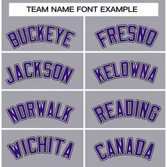Gray Purple-White Raglan Varsity Full-Snap Letterman Jacket 3
