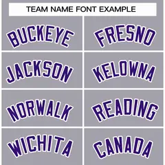 Gray Purple-White Raglan Varsity Full-Snap Letterman Jacket 3