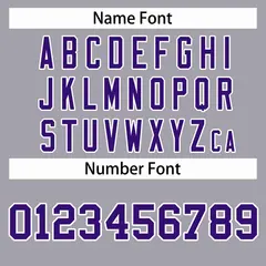 Gray Purple-White Raglan Varsity Full-Snap Letterman Jacket 4