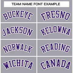 Gray Purple-White Raglan Varsity Full-Snap Letterman Jacket 3