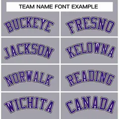 Gray Purple-White Raglan Varsity Full-Snap Letterman Jacket 3