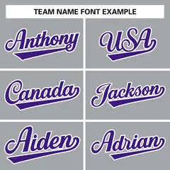 Gray Purple-White Raglan Varsity Full-Snap Letterman Jacket 3