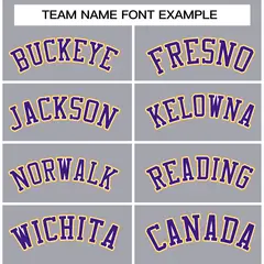 Gray Purple-White Raglan Varsity Full-Snap Letterman Jacket 5