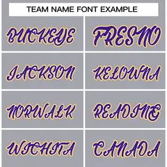 Gray Purple-White Raglan Varsity Full-Snap Letterman Jacket 5
