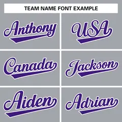 Gray Purple-White Raglan Varsity Full-Snap Letterman Jacket 5