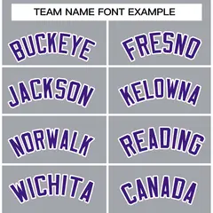 Gray Purple-White Raglan Varsity Full-Snap Letterman Jacket 5