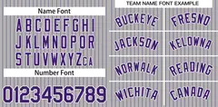 Gray Purple-White Stripe Authentic Fashion Baseball Jersey 3