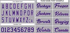 Gray Purple-White Stripe Authentic Fashion Baseball Jersey 3