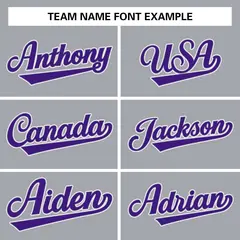 Gray Purple-White Stripe Letterman Bomber Varsity Jacket 3