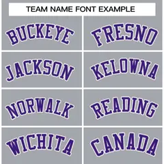 Gray Purple-White Stripe Letterman Bomber Varsity Jacket 3