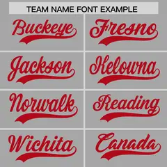 Gray Red Baseball Jersey Pants Hat Uniform Package 3