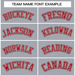 Gray Red-Black Classic Varsity Full-Snap Letterman Jacket 5