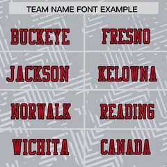 Gray Red-Black Graffiti Line Football Jersey 3