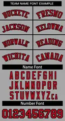 Gray Red-Black Striped Sleeveless Fashion Baseball Jersey 5