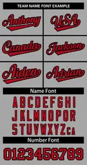 Gray Red-Black Striped Sleeveless Fashion Baseball Jersey 5