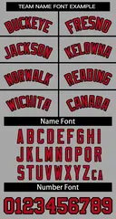 Gray Red-Black Striped Sleeveless Fashion Baseball Jersey 5