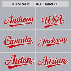 Gray Red Classic Authentic Baseball Jersey 3