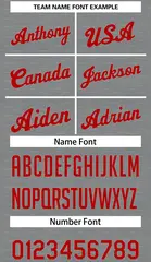 Gray Red Classic Sets Sports Basketball Jersey 4